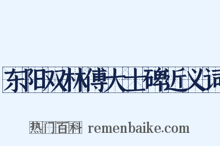 东阳双林傅大士碑近义词是什么意思的图片